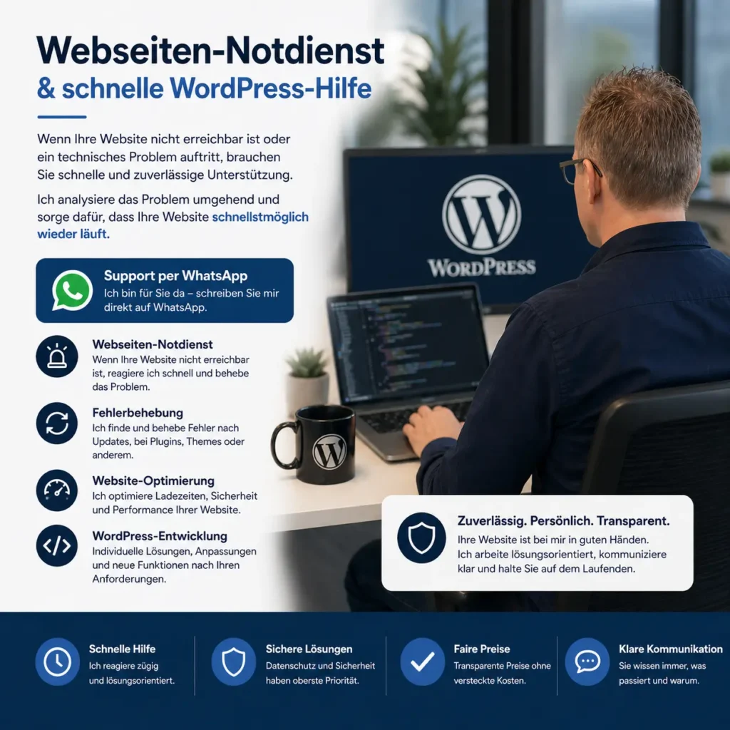 Wordpress Support Hilfe Notdienst Preise